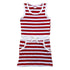 Little Girls Red White Striped Cotton Sleeveless Polo Dress 24M-8 - SophiasStyle.com